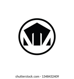 m letter vector logo. mountain vector logo