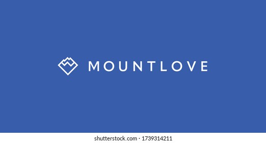 Logotipo del vector de la letra M - Logotipo del vector de montaña - Plantilla del logotipo - Vector
