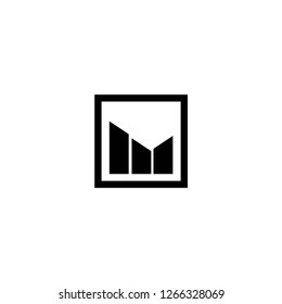 m letter vector logo and square