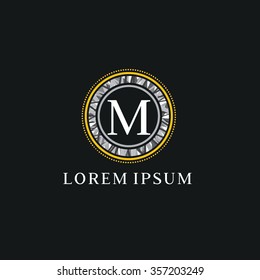 M letter vector logo template (sign, symbol, emblem, ornament)