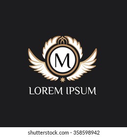 M letter vector logo template (sign, symbol, emblem, ornament)