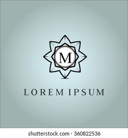 M letter vector logo template (sign, symbol, emblem, ornament)