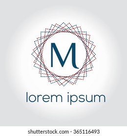 M letter vector logo template (sign, symbol, emblem, ornament)