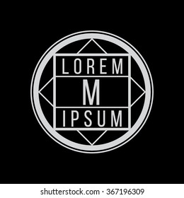 M letter vector logo template (sign, symbol, emblem, ornament)