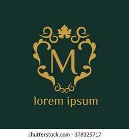 M letter vector logo template (sign, symbol, emblem, ornament)