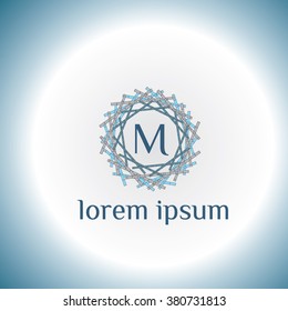 M letter vector logo template (sign, symbol, emblem, ornament)