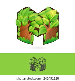 M letter volume logo