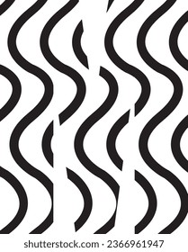 M letter zig zag logo design element in black colour
