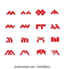 M Lettering - Isolated On White Background - Vector Illustration, Graphic Design, Editable For Your Design