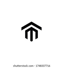M lettering real estate logo. initial M home