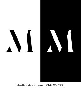 M letters Initial icons monogram vector inspiration logo design