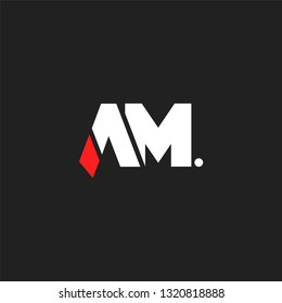 A M letters Joint logo icon vector template.

