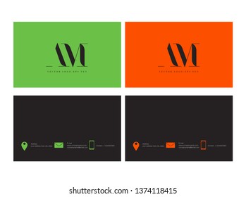 A M letters Joint logo icon vector template for corporate logo and business card.
