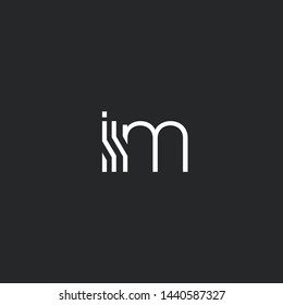 I I M letters Joint logo icon vector template.