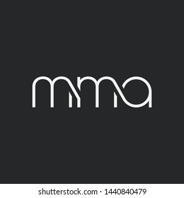 M M A letters Joint logo icon vector for business card and corporate identity.