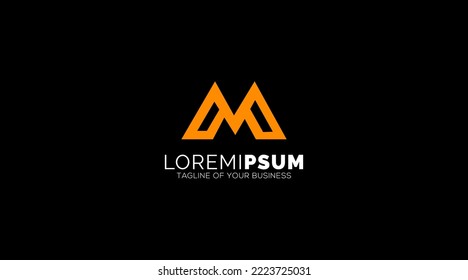 M Letters Logo design Abstract Monogram vector