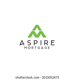 A and M letters Logo Design. Simple, clean, modern logotype, monogram, wordmark. Minimalist initial vector icon inspiration sign.