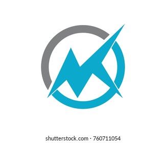 M letters logos vector 