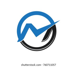 M letters logos vector 