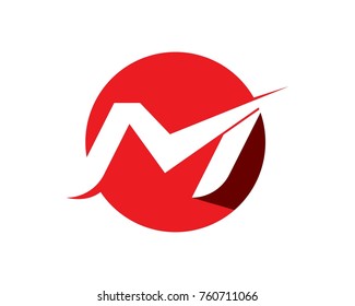 M letters logos vector 