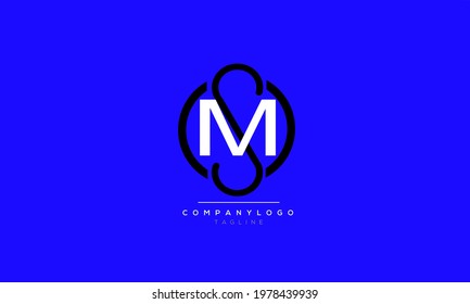 M letters logotype logo modern 