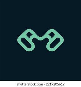 Diseño del logotipo vectorial de letras M, diseño del logotipo de iniciales Creative M	