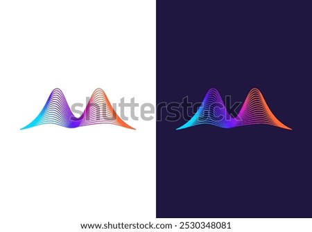 M line, M blend logo modern logo design