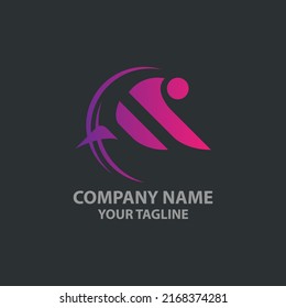 M line logo design. Minimal creative monochrome monogram symbol.EPS 10