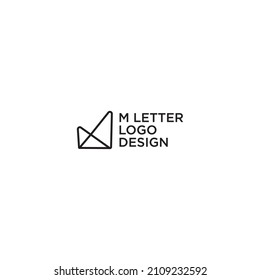 VECTOR DE DISEÑO DE LOGOTIPO DE LÍNEA M