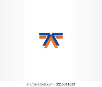 M with line logo icon design template Illustration