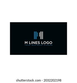 M LINES LOGO DESIGN VECTOR
