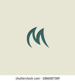 M Logo Abstract Design Minimalist