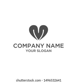 M logo abstract that has a heart shape
