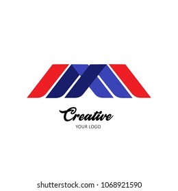 M logo. Abstract logo. Vector illustration. Cretive idea