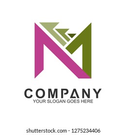 M logo with arrow launch