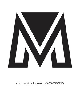 M logo black 1 icon template