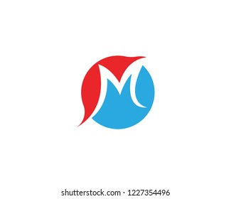 M Logo Business Template Vector 
