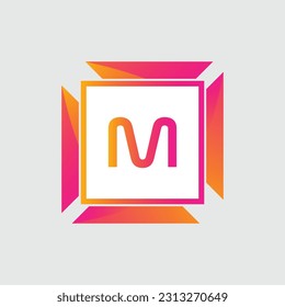 M logo Colorful Vector Design. Icon Concept. Abstract modern