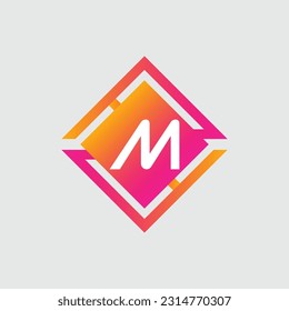 M logo Colorful Vector Design. Icon Concept. Abstract modern
