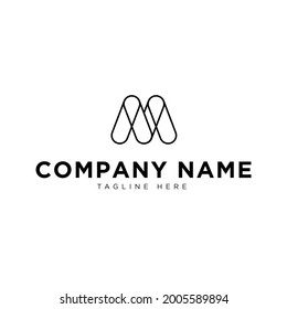 m logo for company, suitable for all types of companies or businesses