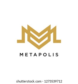 M Logo concept. Creative Minimal design template. Symbol for Corporate Business Identity. Creative Vector element