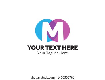 m logo creative design in flat style with color , initial m logo creative for identity and community