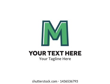 m logo creative design in flat style with color , initial m logo creative for identity and community