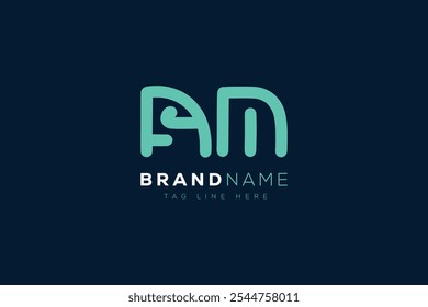 A and M logo design. AM abstract Letters Logo Monogram. This logo design is the process of creating a visual symbol that represents a brand, company, or individual.