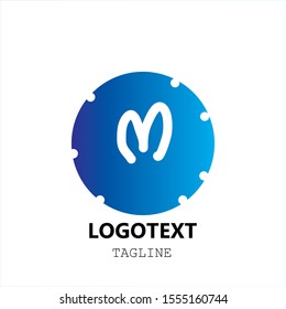 m logo design. creative concept