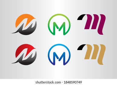 M Logo Design with Creative Modern Trendy Typography. Minimalist, Creative, Unique Logo Design. This logo icon incorporate with abstract shape in the creative way.