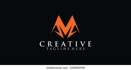 M Logo-Design, kreativer Premium-Vektorgrafik