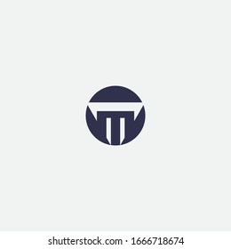 Diseño del logotipo M y signo creativo
