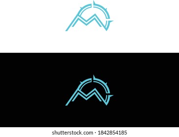m logo design eps format