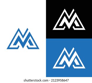 formato de pasos de diseño de logotipo de m
